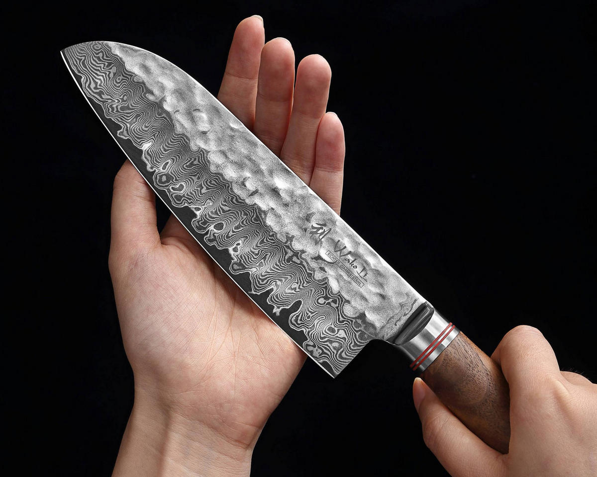 MESSERSET 3-tlg. - Nussbaumfarben, Holz/Metall - Wakoli