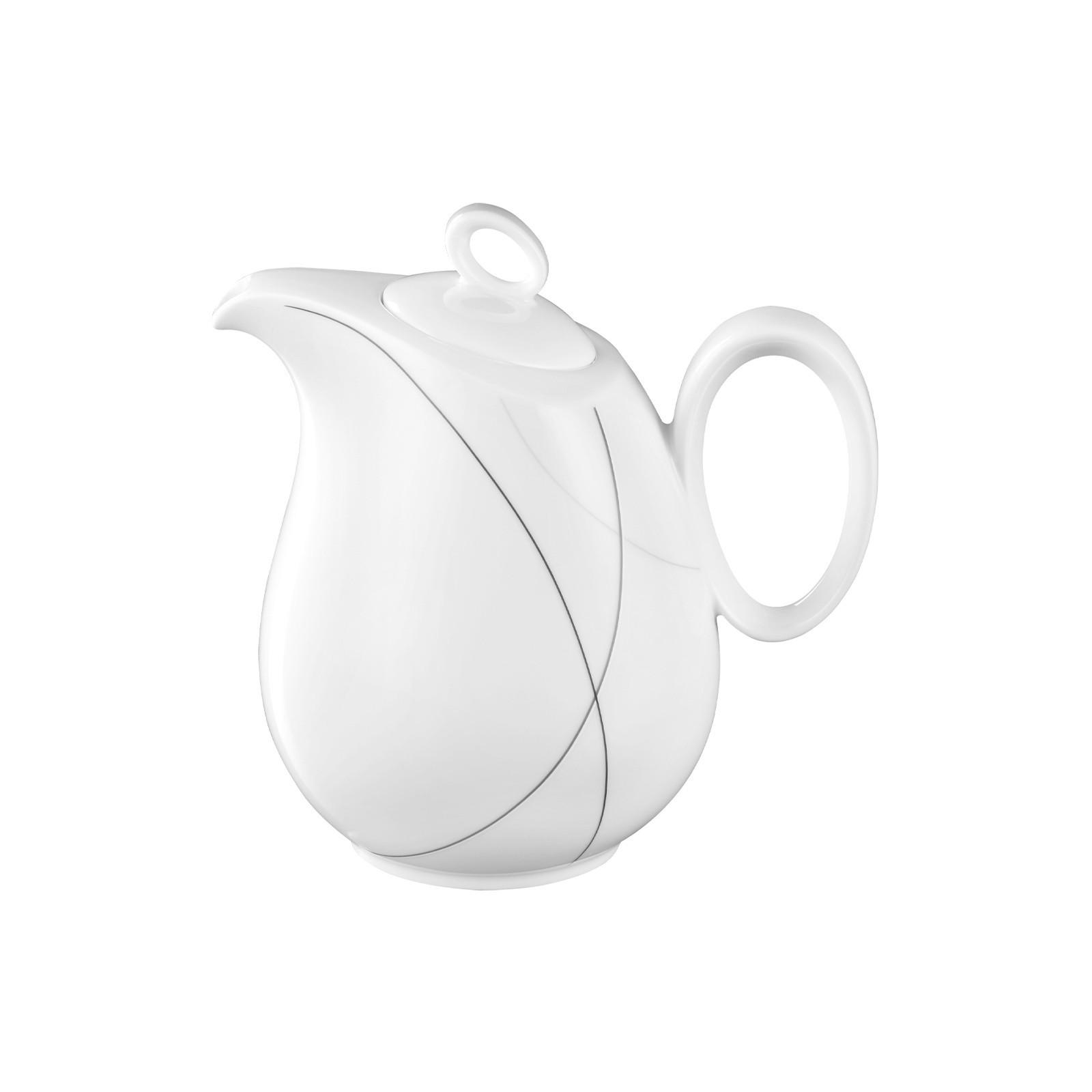 KAFFEEKANNE Trio Highline weiß-grau 1,25 l - Weiß/Grau, Keramik (1.25L) - Seltmann Weiden