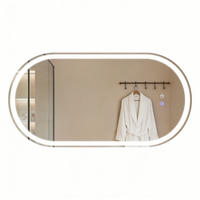 BADSPIEGEL mit Beleuchtung Lorvel 2.9/60/120 cm - Weiß, Glas (60/120/2.9cm) - ZMH