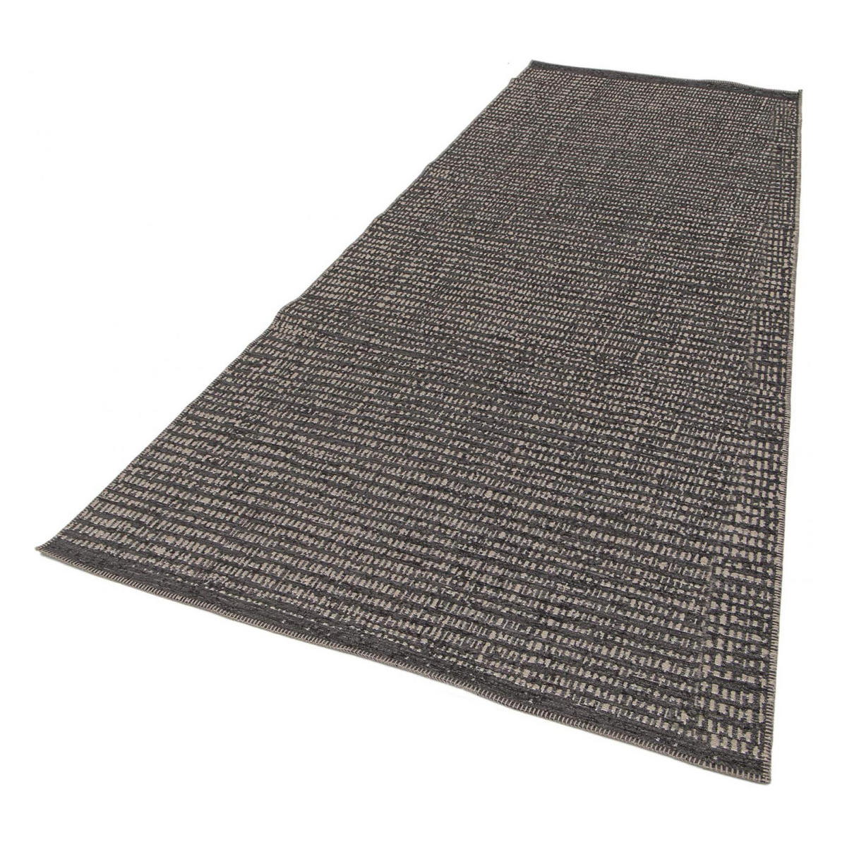 TEPPICH Tulla carbonfarben 80 x 150 x 1 cm - Schwarz, Textil (80/150cm) - Vivaraise
