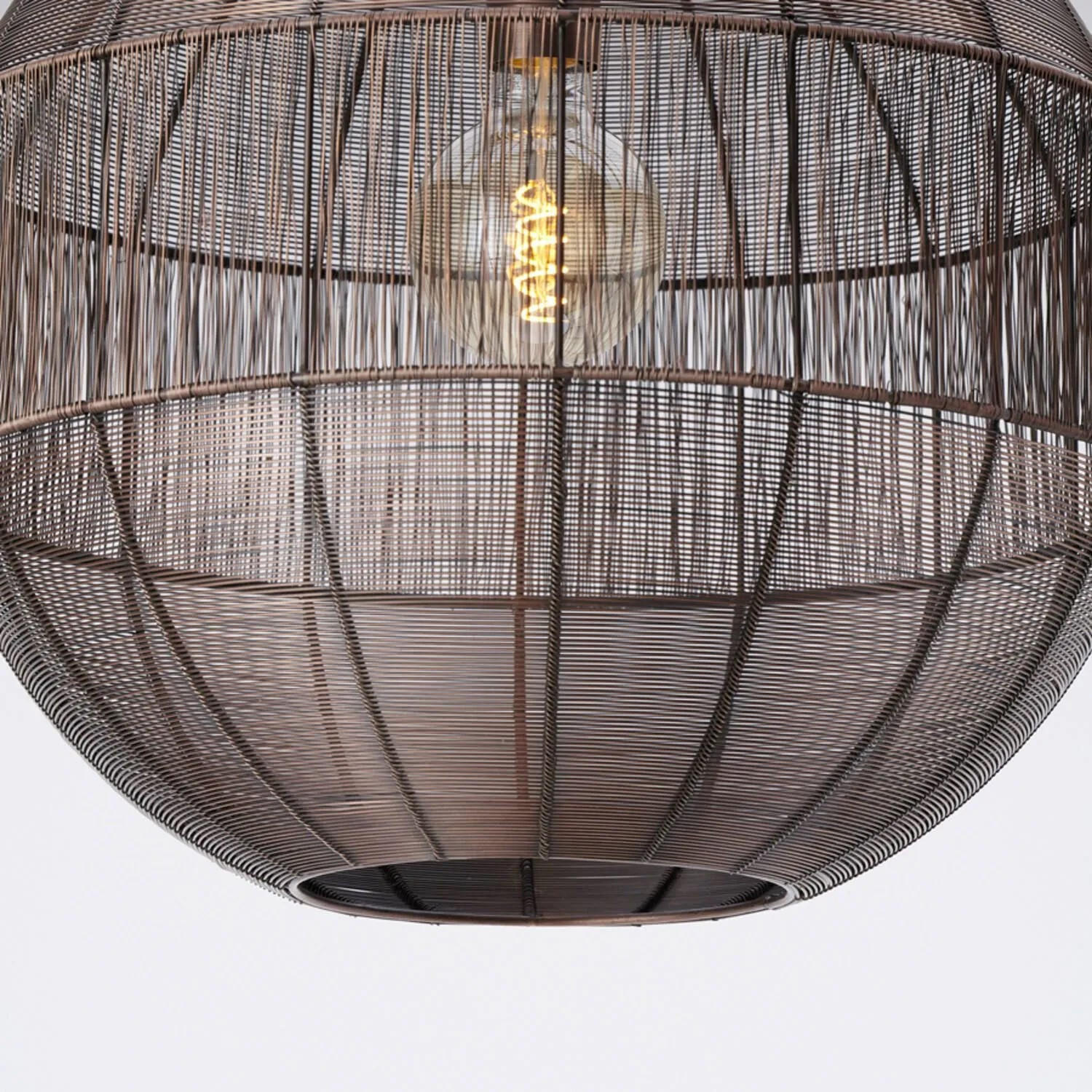 HÄNGELAMPE Pilka Bronze Ø45/47 cm - Bronzefarben, Metall (45/45/47cm) - Light & Living