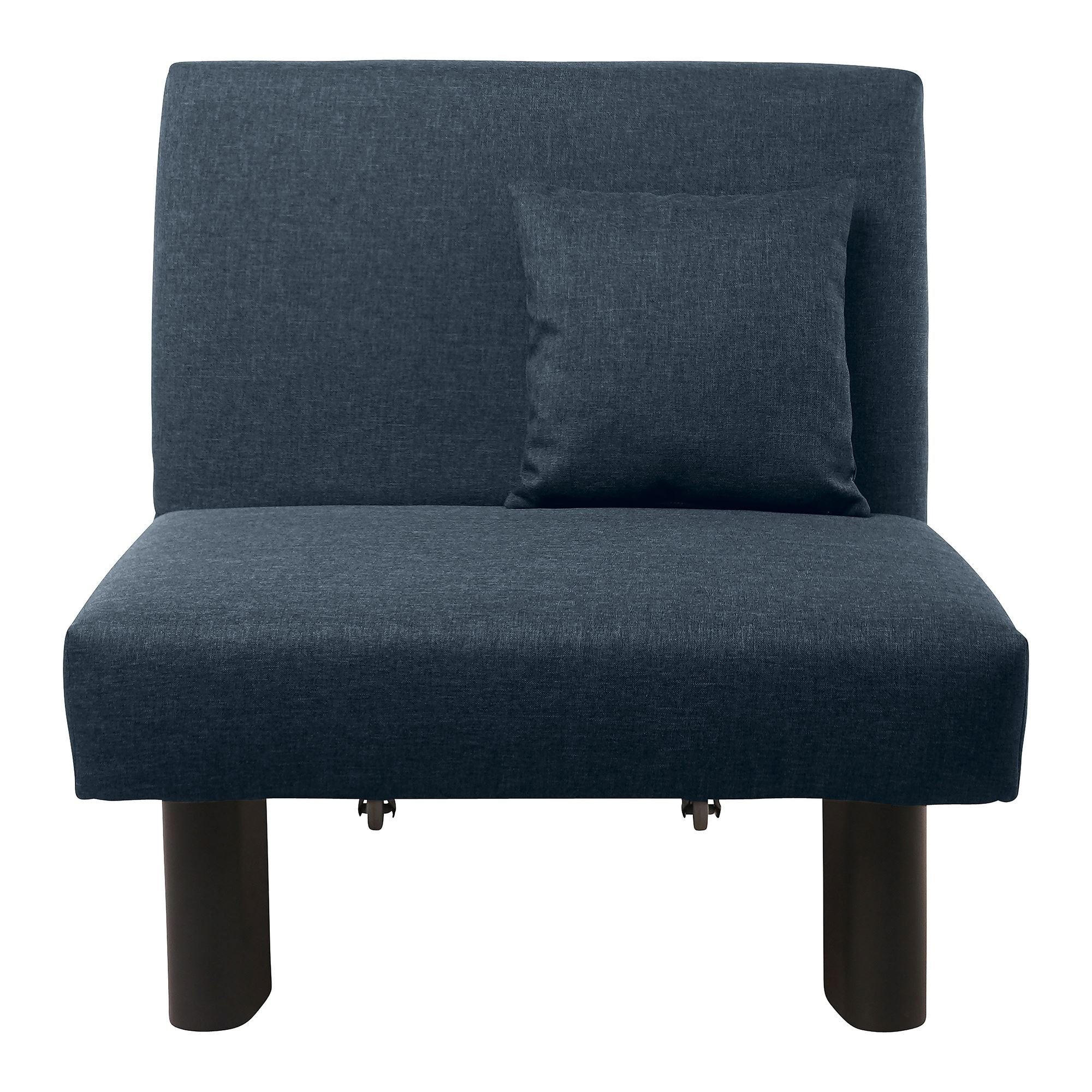 FALTSESSEL Kalomira Bezug Flachgewebe Metall schwarz / blau - Blau, Kunststoff (100/85/85cm) - 58aufmkessel