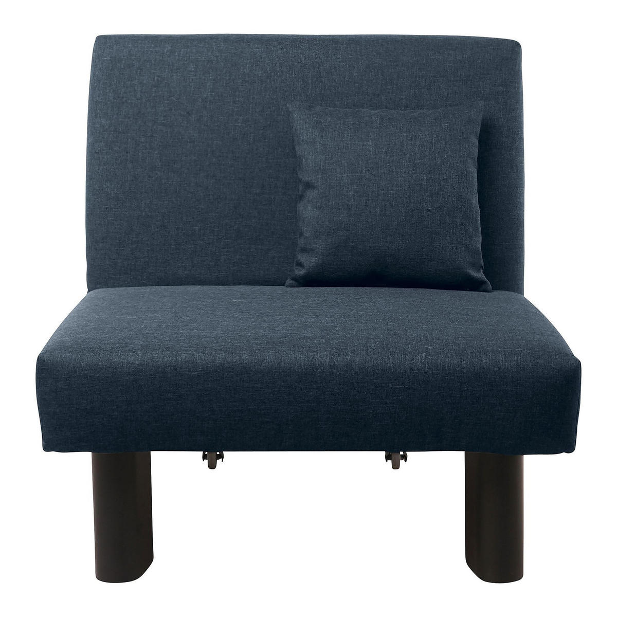 FALTSESSEL Kalomira Bezug Flachgewebe Metall schwarz / blau - Blau, Kunststoff (100/85/85cm) - 58aufmkessel