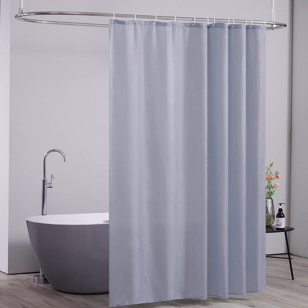 DUSCHVORHANG Grau Blau 200 x 240 cm - Blau, Textil (200/240cm)