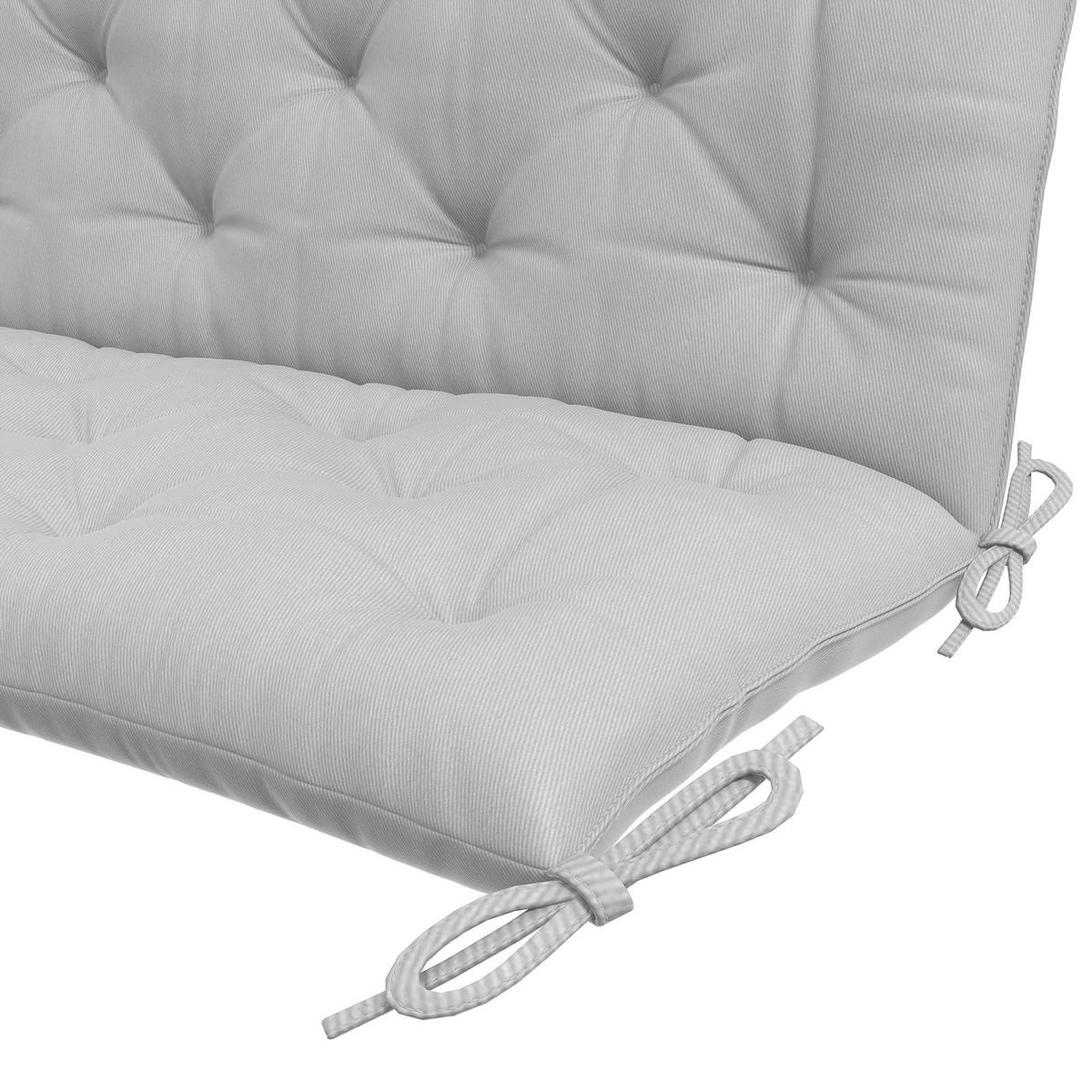 BANKAUFLAGE 3 Sitzer 150x 98 x 8 cm - Hellgrau, Kunststoff (98/8/150cm) - Outsunny