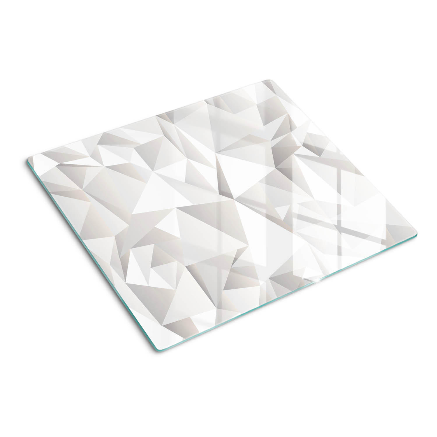 GLASPLATTE 60x52 cm Abstrakt - Weiß, Glas (60/0.4/52cm) - TULUP