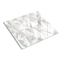 GLASPLATTE 60x52 cm Abstrakt - Weiß, Glas (60/0.4/52cm) - TULUP