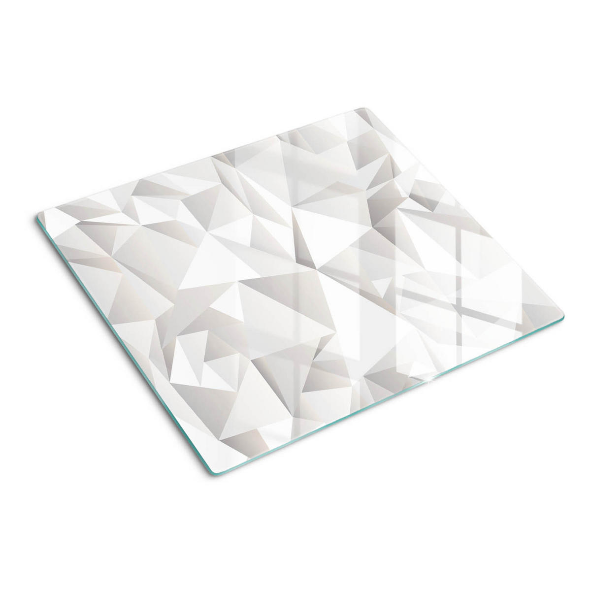 GLASPLATTE 60x52 cm Abstrakt - Weiß, Glas (60/0.4/52cm) - TULUP