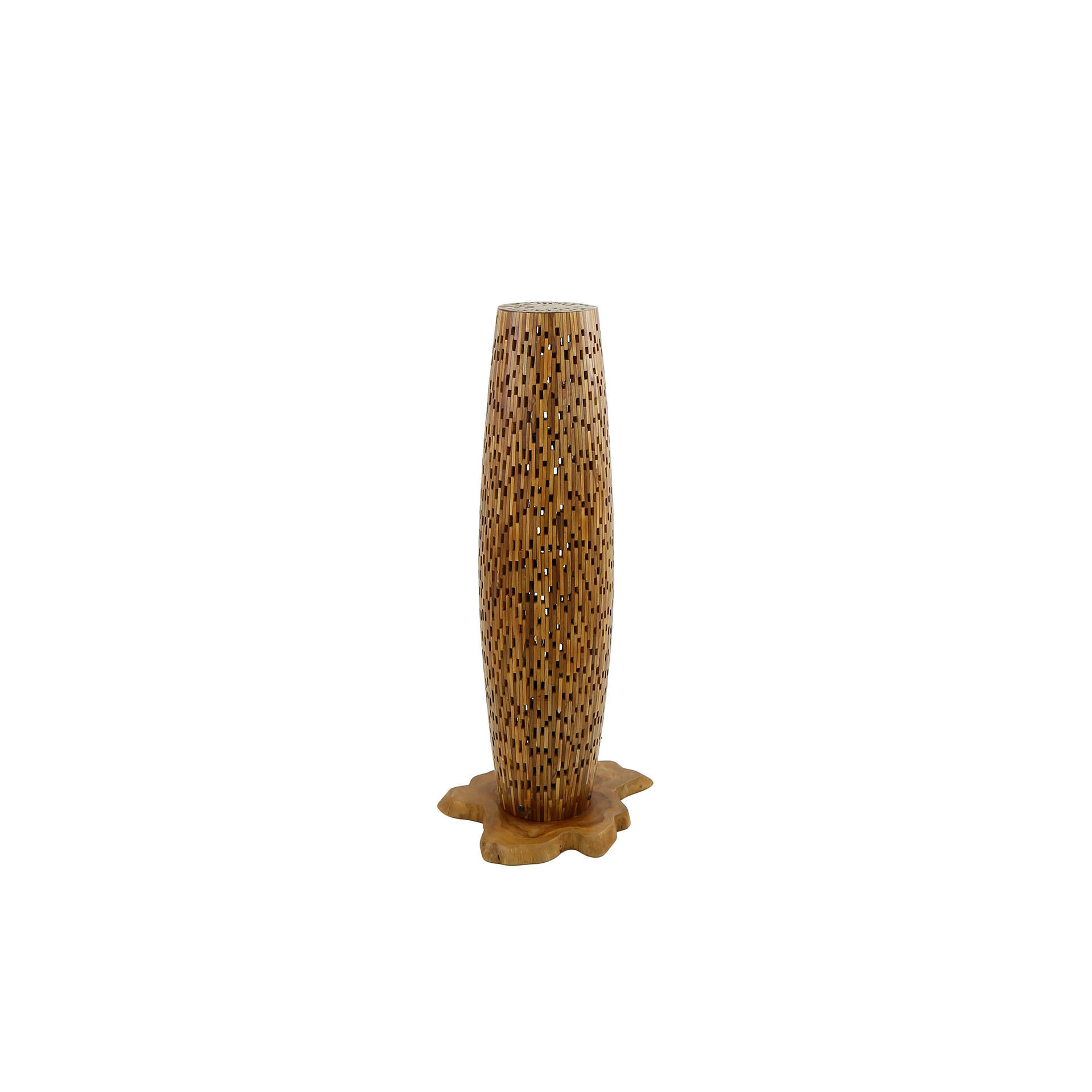 STEHLEUCHTE Balken Braun 40/40/ 104 cm - Braun, Holz (40/40/104cm) - Hoyz Collection