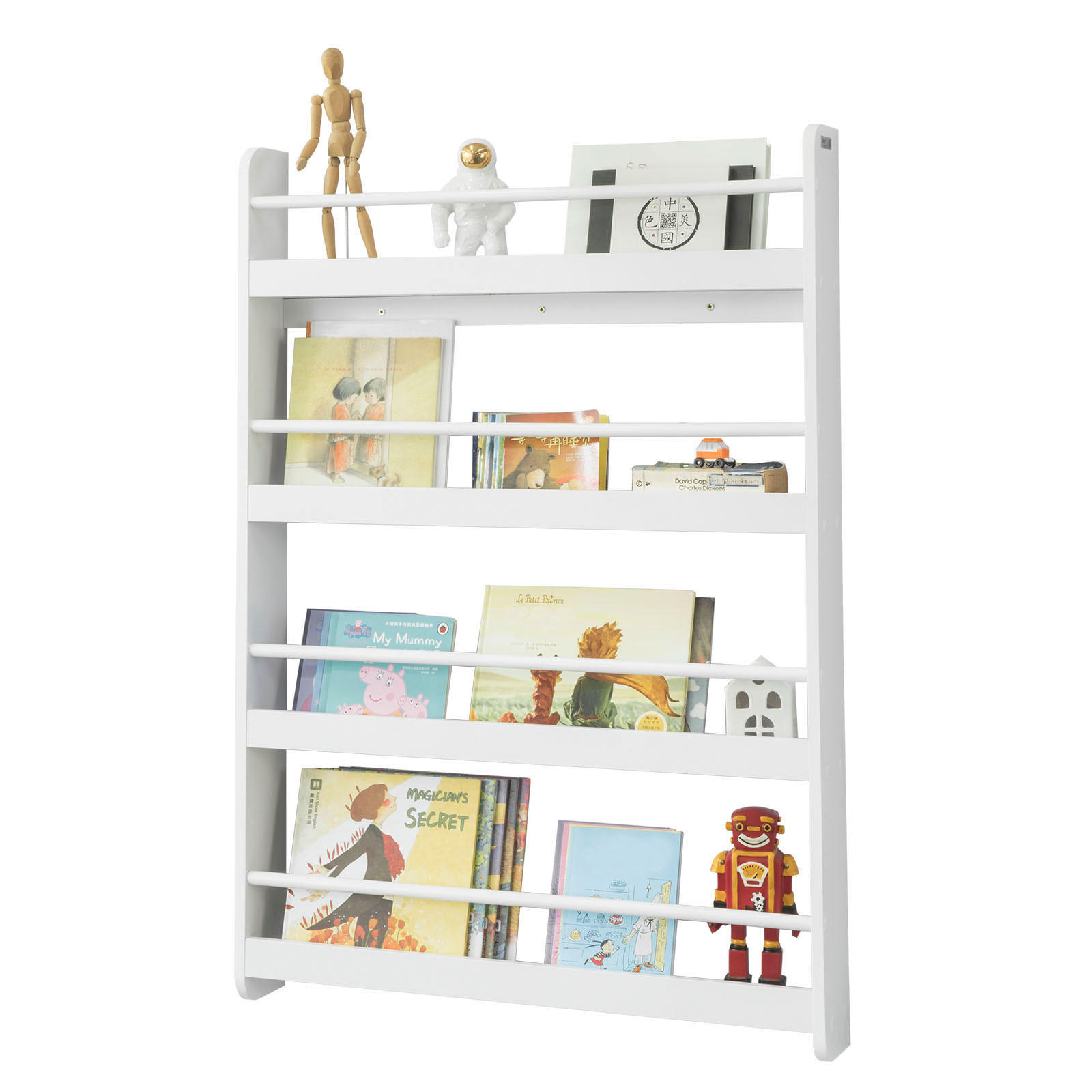 KINDERREGAL Weiß - Weiß, Holz/Holzwerkstoff (80/118/12cm) - SoBuy