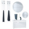 GARDEROBE Espoo Weiß Hochglanz - Weiß Hochglanz, Holzwerkstoff (200/200/33cm) - Vladon