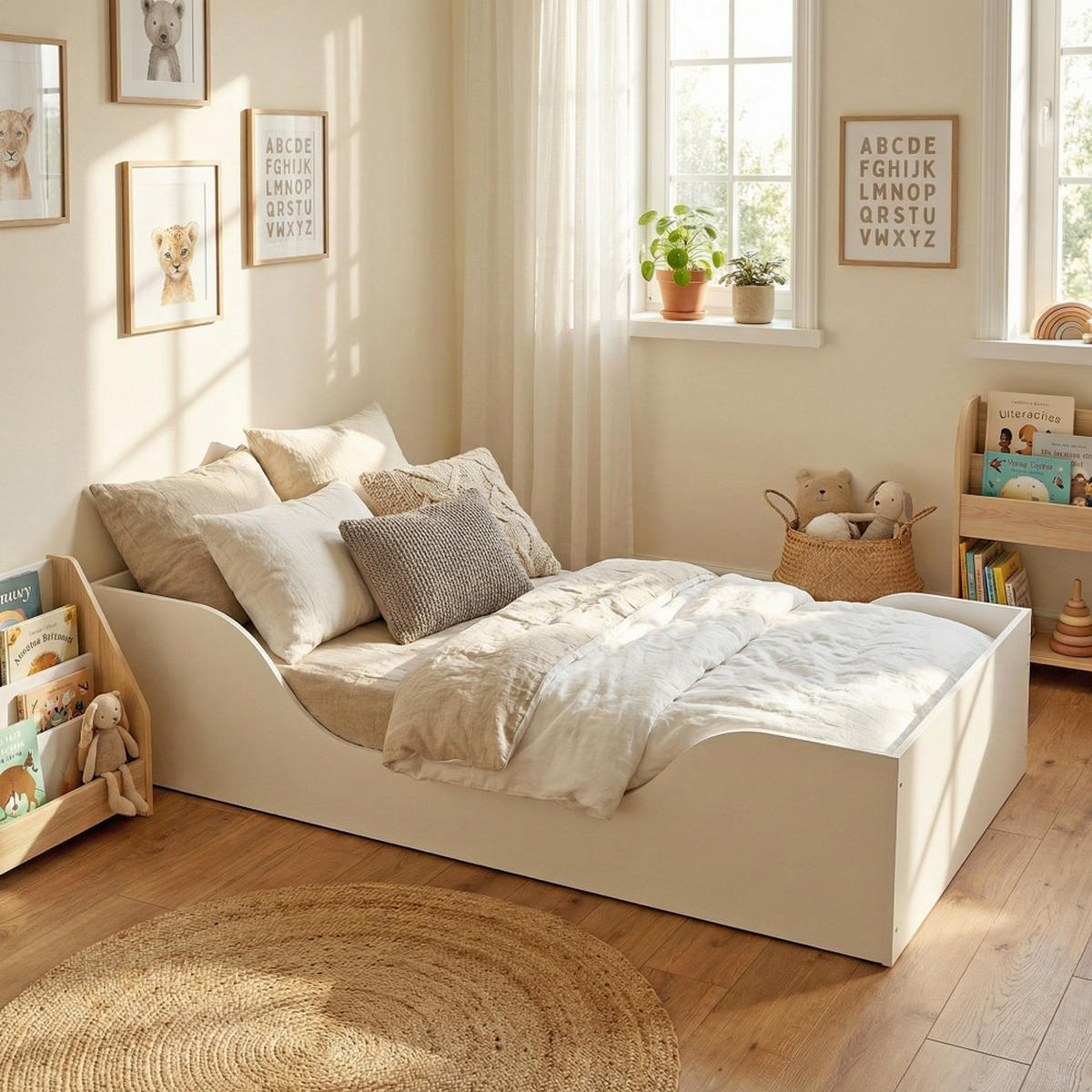 BETT NOE 90x190 + Lattenrost - Weiß - Weiß, Holz (90/190cm) - Weber Industries