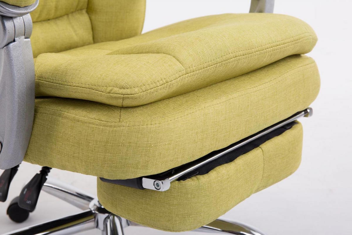 CHEFSESSEL Stoff Grün - Chromfarben/Grün, Textil/Metall (67/112/67cm) - CLP