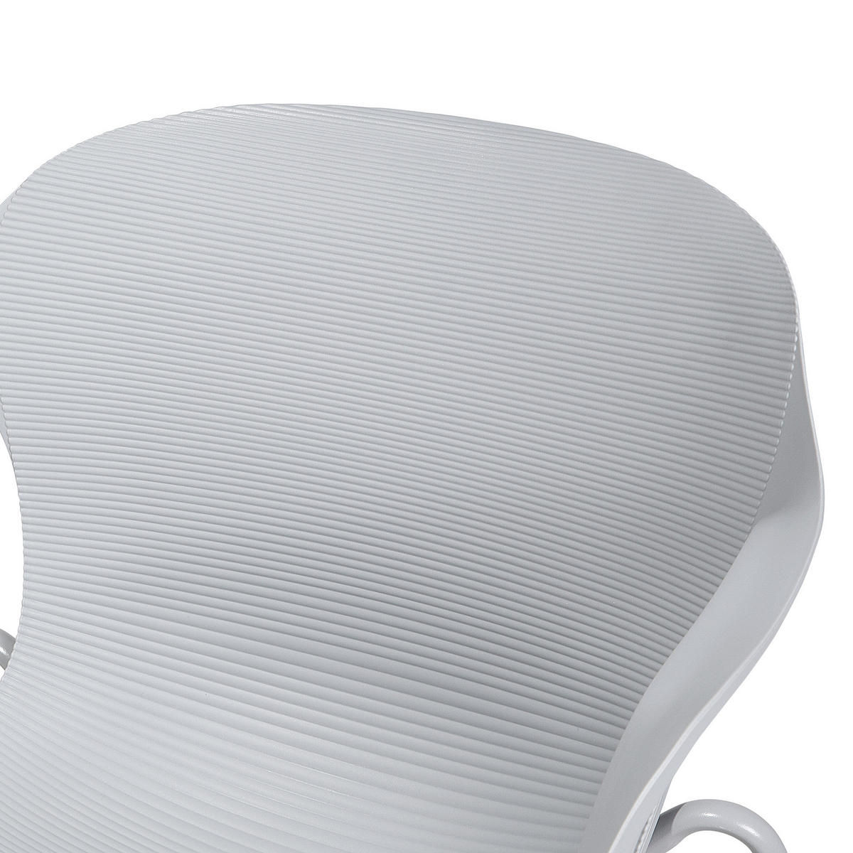 ESSZIMMERSTUHL 2er-Set Kunststoff Grau Elbert - Grau, Kunststoff/Metall (56/75/56cm) - Beliani