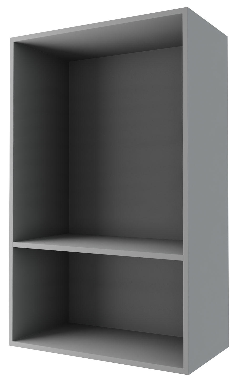 MIKROWELLENUMBAUSCHRANK Essen W4MK/60 Graphit Hochglanz / Grau Matt 60 / 32,5 / 96cm - Graphitfarben/Grau, Holz/Holzwerkstoff (60/96/32.5cm) - Feldmann-Wohnen