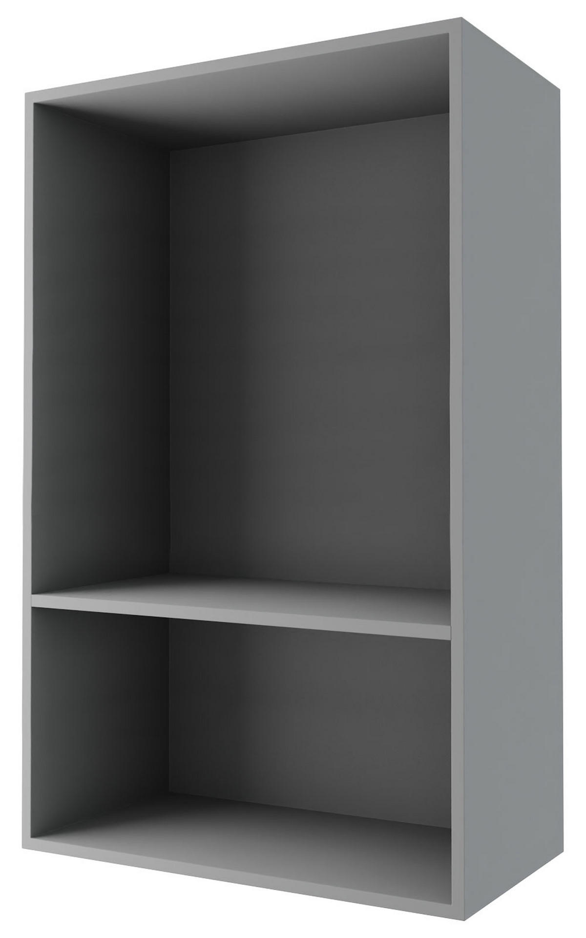 MIKROWELLENUMBAUSCHRANK Essen W4MK/60 Weiß Hochglanz / Grau Matt 60 / 32,5 / 96cm - Weiß Hochglanz/Grau, Holz/Holzwerkstoff (60/96/32.5cm) - Feldmann-Wohnen