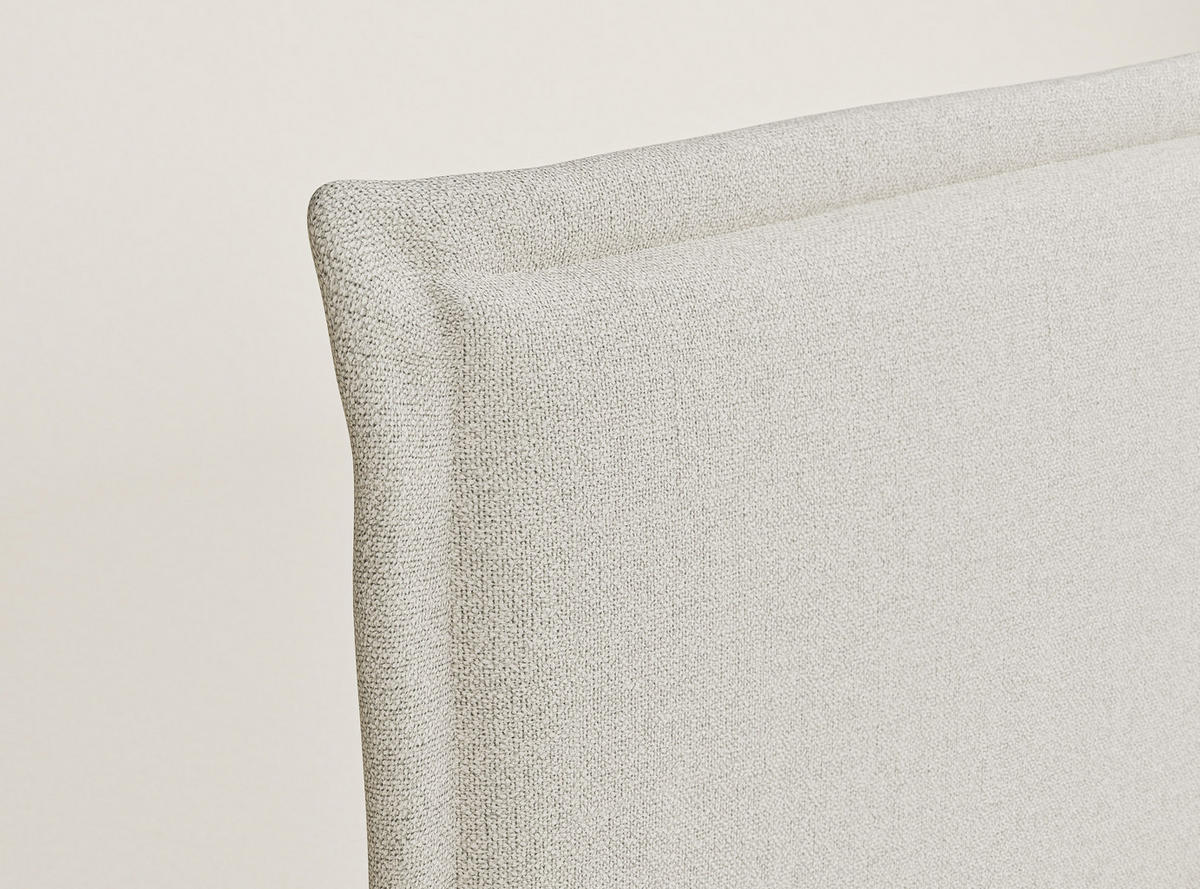 BOXBETT Saffron 140/200 cm, in Creme, Bettkasten, Matratze, Topper - Creme/Schwarz, Holz/Holzwerkstoff (140/200cm) - Maison de Reve