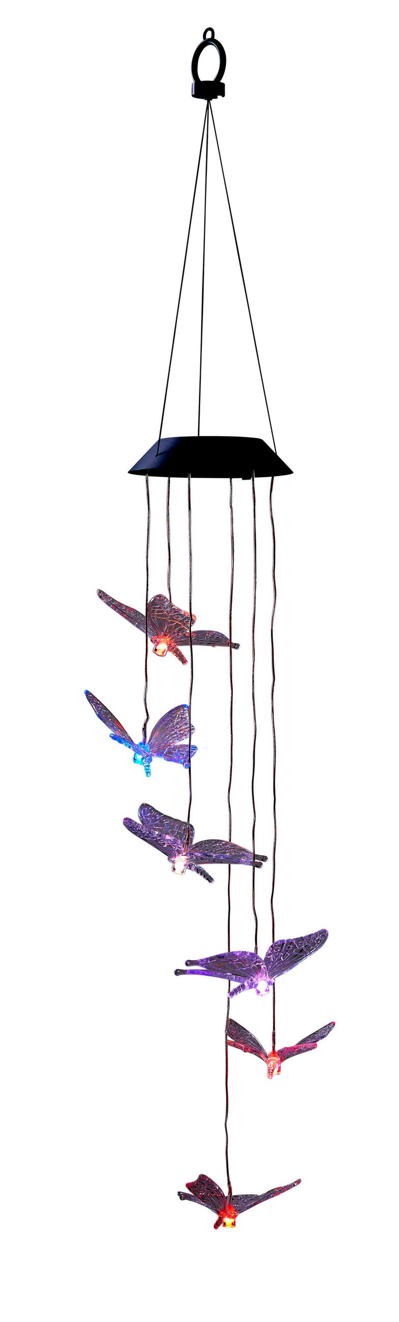 LED-SOLAR-WINDSPIEL - Schmetterling mit Dämmerungssensor für Garten, Balkon und Terrasse - Weiß, Kunststoff (12.5/12.5/94cm) - Northpoint