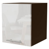 KLAPPHÄNGESCHRANK Essen W4B/30 Weiß Hochglanz / Lava Matt 30 / 32,5 / 36cm - Dunkelgrau/Weiß Hochglanz, Holz/Holzwerkstoff (30/32.5/36cm) - Feldmann-Wohnen