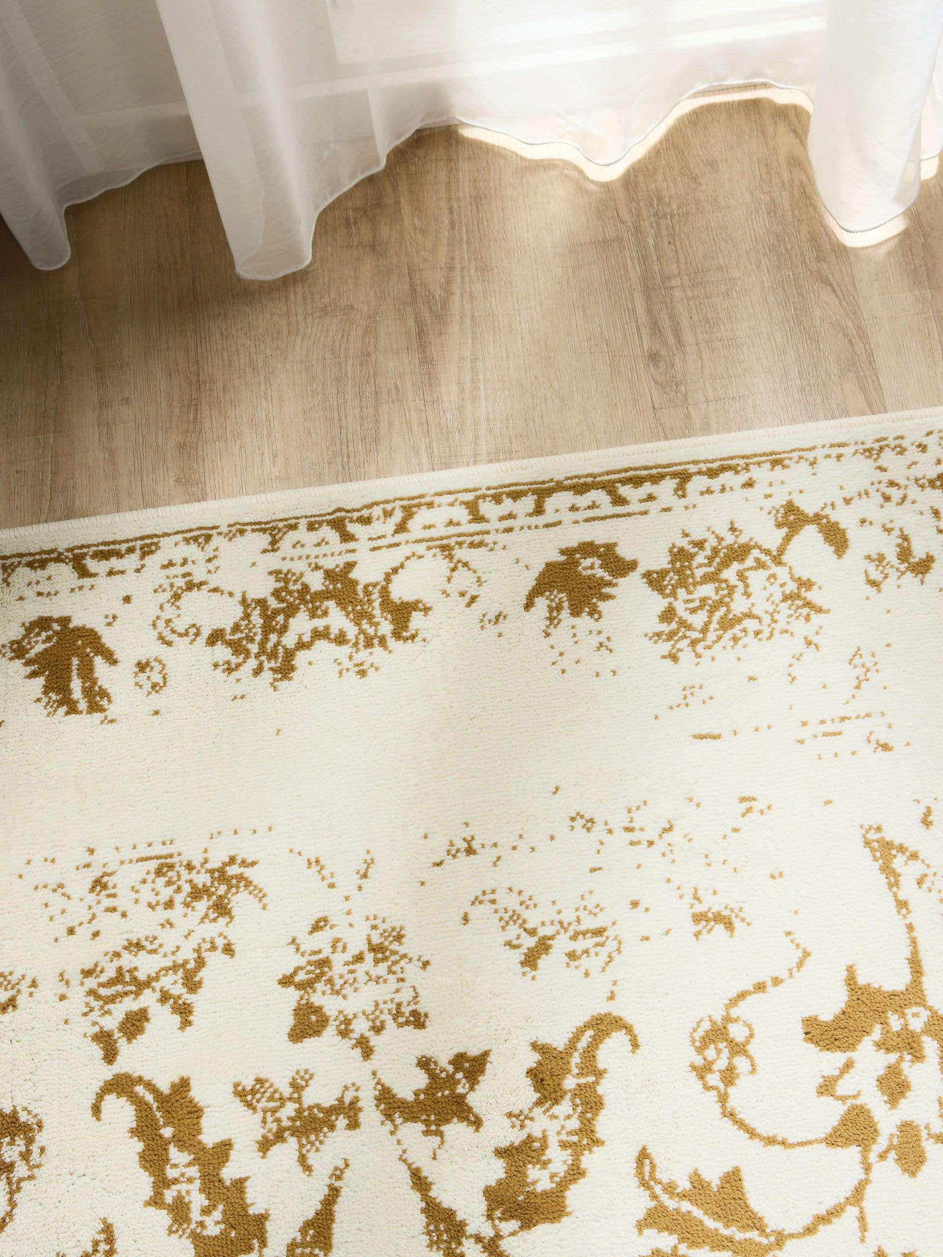 VINTAGE-TEPPICH Suki 200/300 cm - Gelb/Creme, Kunststoff (200/300cm) - benuta
