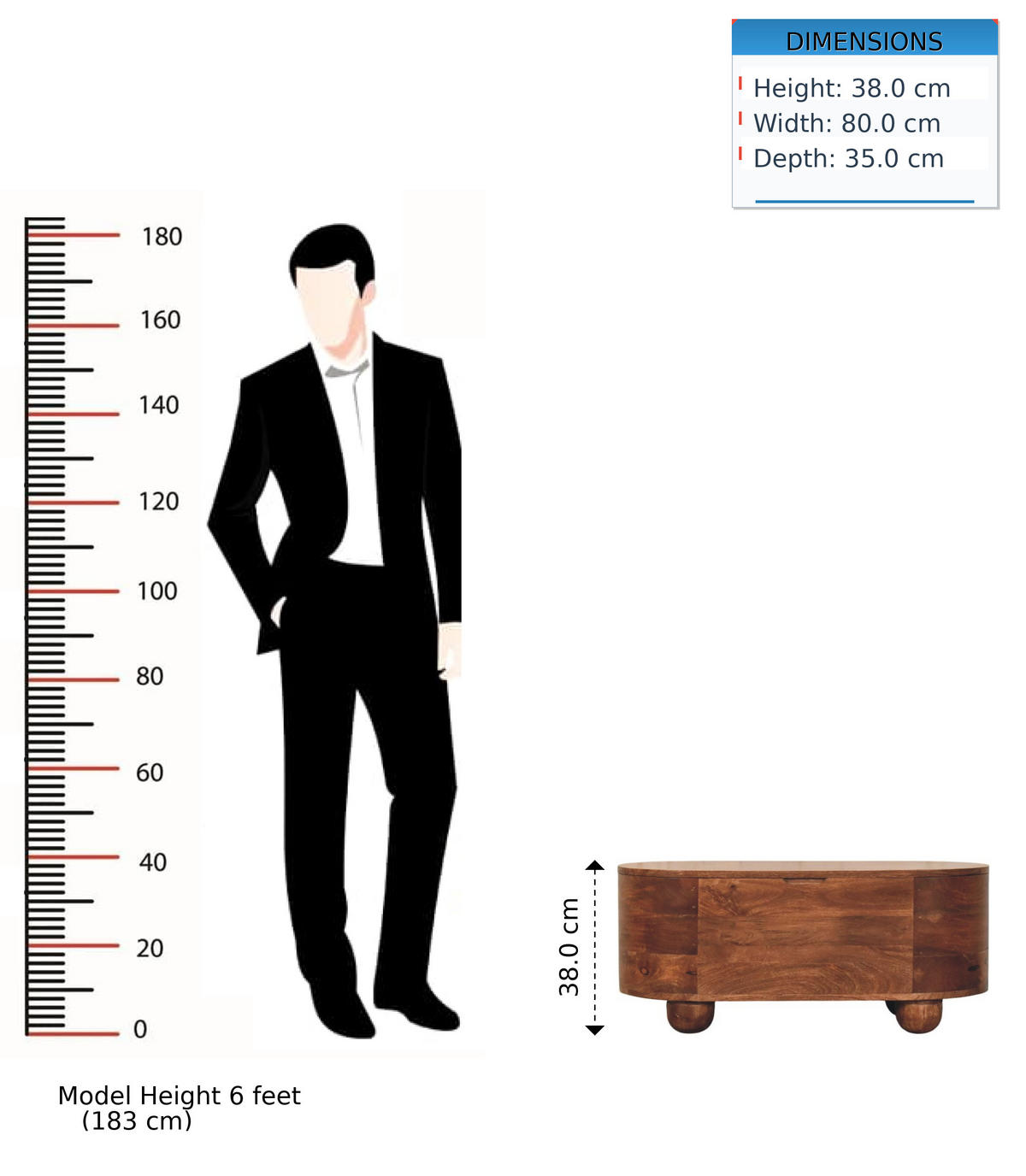TRUHE mit Roasted-Almond-Finish, Stauraum innen, braun - Braun, Holz (80/38/35cm) - Artisan Furniture