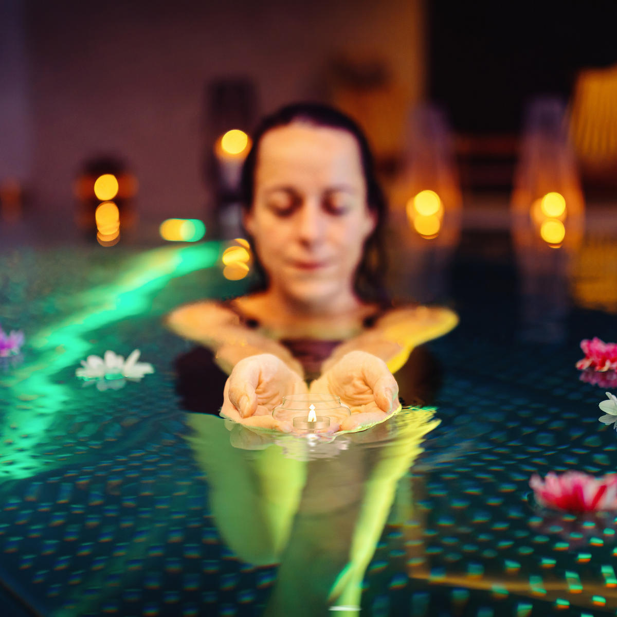 12XSCHWIMMWINDLICHT - Transparent, Glas (8/4.5/8cm) - Relaxdays