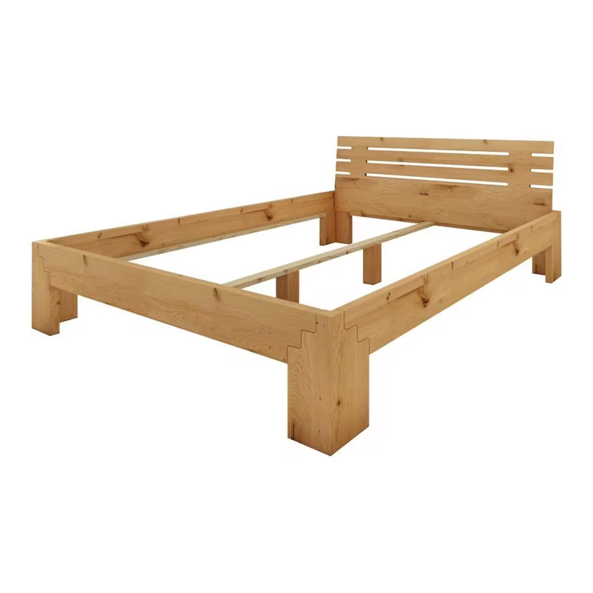 MASSIVHOLZBETT 180/200 cm aus Wildeiche - Braun, Holz (180/200cm) - MeinMassivholz