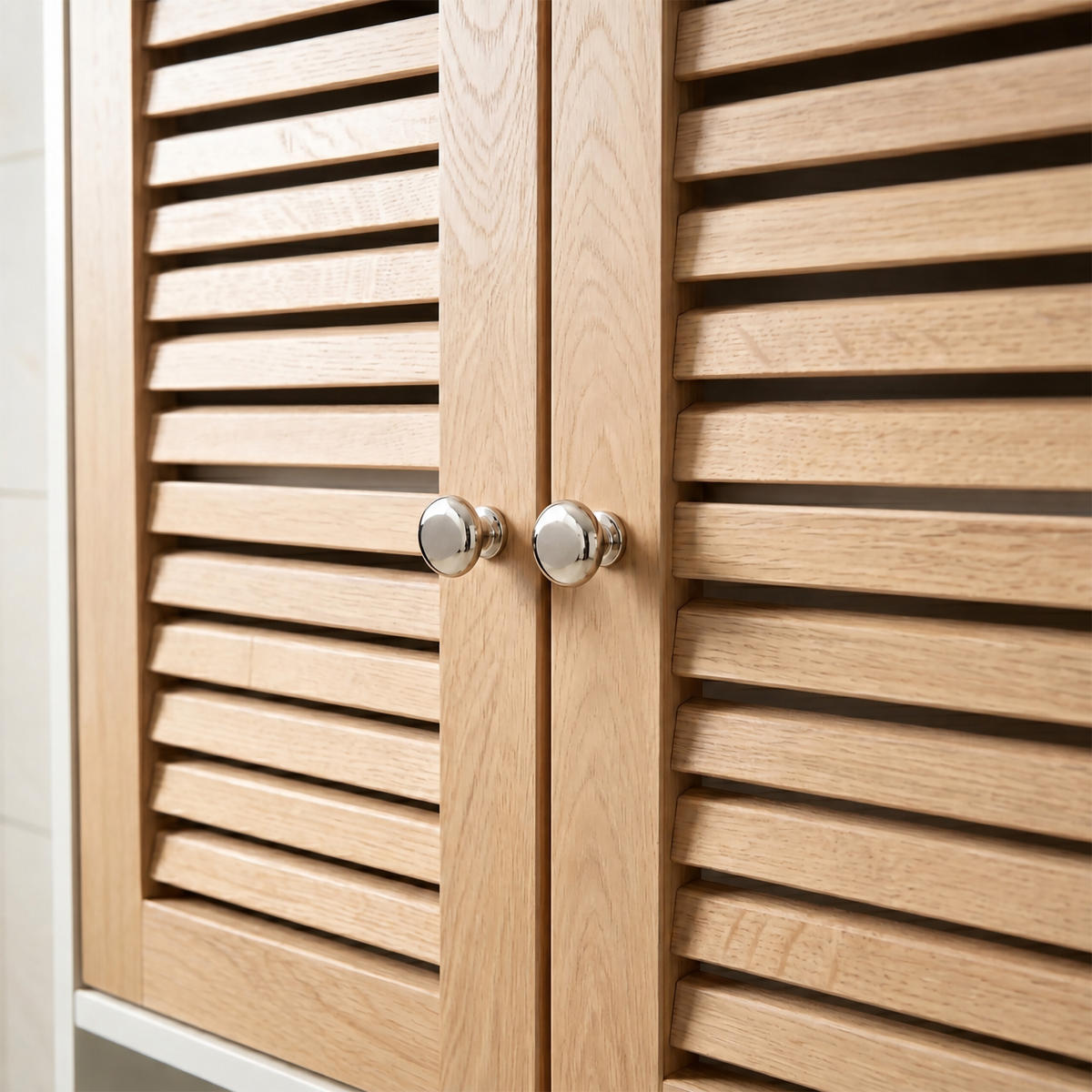 WASCHMASCHINENSCHRANK Weiß Natur 2 Türen 185,5 cm - Weiß, Holzwerkstoff (65/185.5/24cm) - Relaxdays