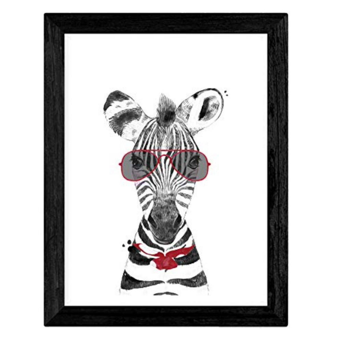 POSTER Set mit 4 Tiere in Rot A3 Rahmenlos - Klar, Papier (29.7/3cm) - Nacnic