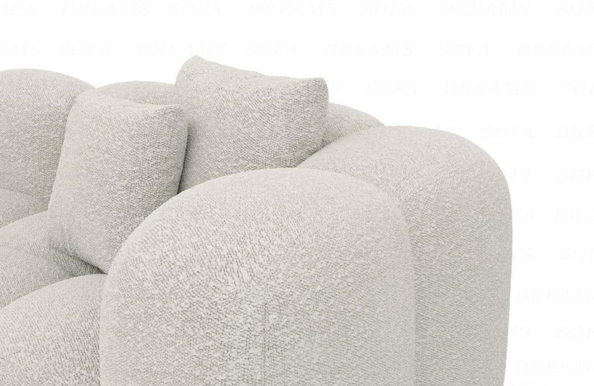 WOHNLANDSCHAFT Cloud Pearl Boucléstoff - Perlmutt, Kunststoff (314/72/184cm)