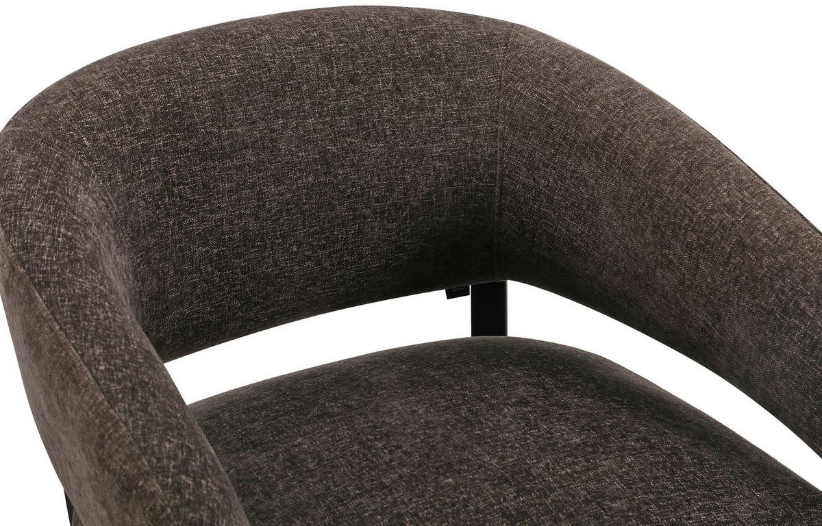 LOUNGESESSEL Symbled Mocca - Schwarz/Braun, Textil/Metall (71.5/80/75.5cm) - Selsey
