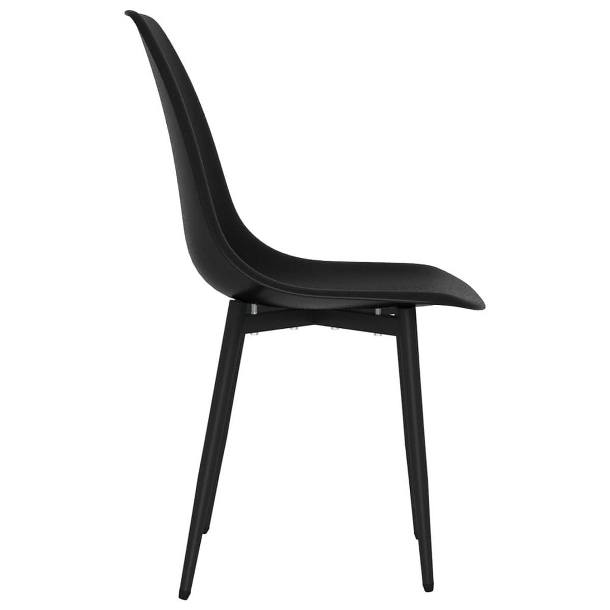 ESSZIMMERSTÜHLE 2 Stk. Schwarz PP 46*52*84cm - Schwarz, Kunststoff (46/84/52cm) - ZMH