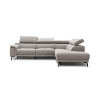 ECKSOFA FIERO 5-Sitzer mit 1 Relaxfunktion, taupe - Taupe, Holzwerkstoff/Textil (290/228cm) - Courtois Laville