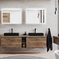 BADMÖBEL-SET 8-TLG. Puebla-56 - Braun, Holzwerkstoff (180/200/46cm) - Lomado