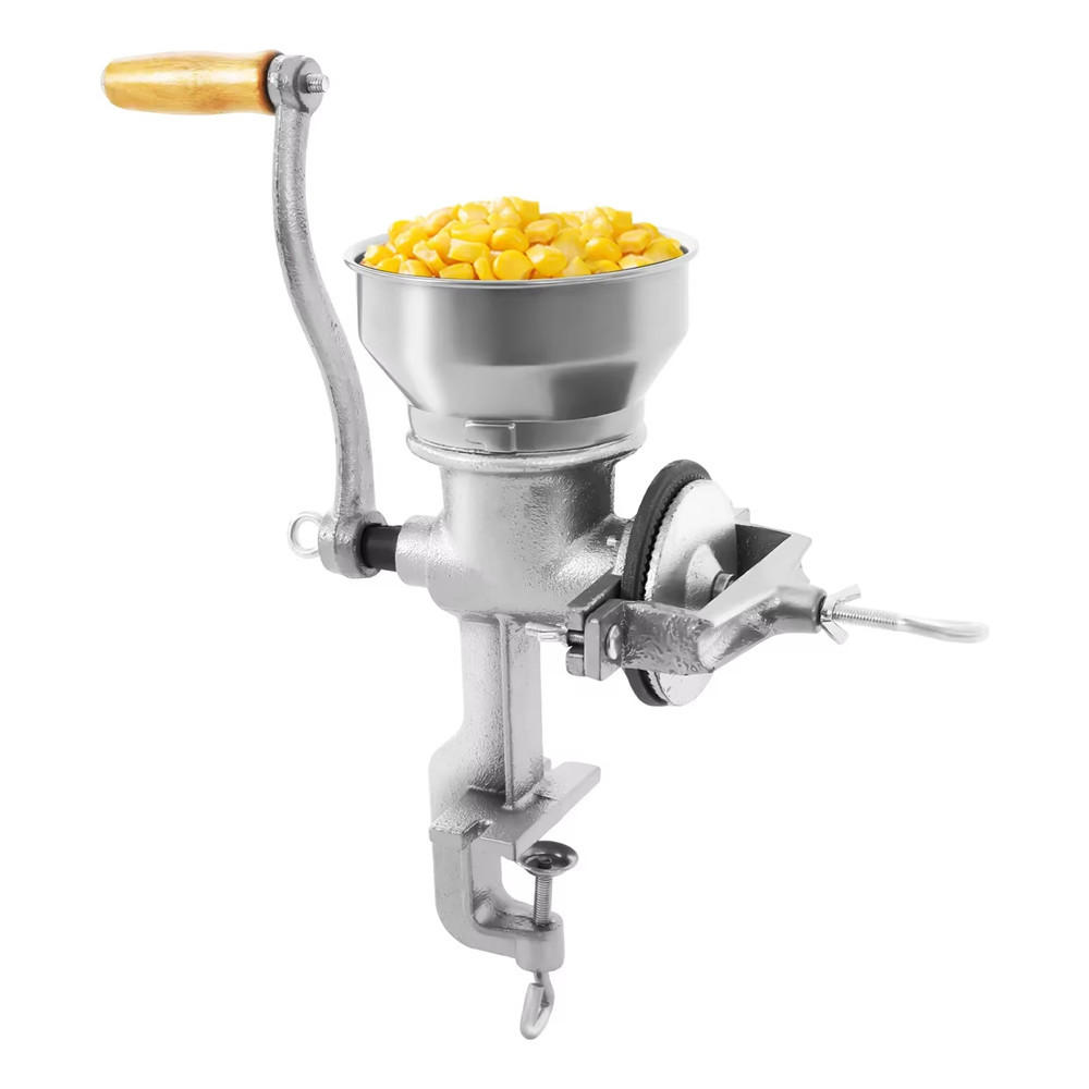 GETREIDEMÜHLE Manuell Edelstahl Handkurbel Kaffee Gewürze - Silberfarben, Metall (14/28.5/14cm) - Bextcok