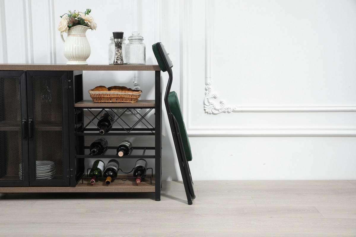 KLAPPSTUHL 2er-Set klappbar gepolstert Stahl Grün - Grün, Metall (47/80/46cm) - Meubliv