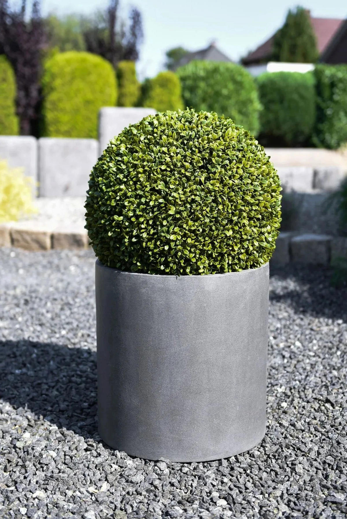 PFLANZTOPF Elvon grau | 43x43 - Grau, Kunststoff (43cm) - aplanta