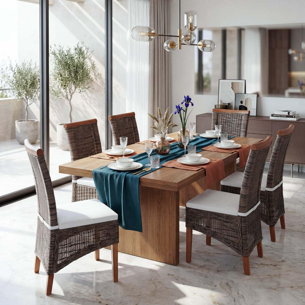 ESSZIMMERSTUHL Braun 6er-Set - Graubraun/Braun, Holz (46/97/59cm) - MCW