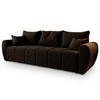 BETTSOFA MADISON Braun Dünner Stoff mit Schlaffunktion - Braun, Textil (242/82/80cm) - MASSENO