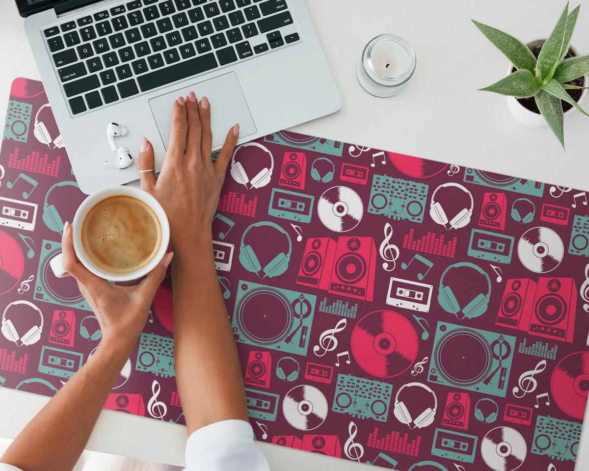 SCHREIBTISCHUNTERLAGE 100x50 cm Bordeaux - Bordeaux, Kunststoff (100/50/1.6cm) - Wallfluent