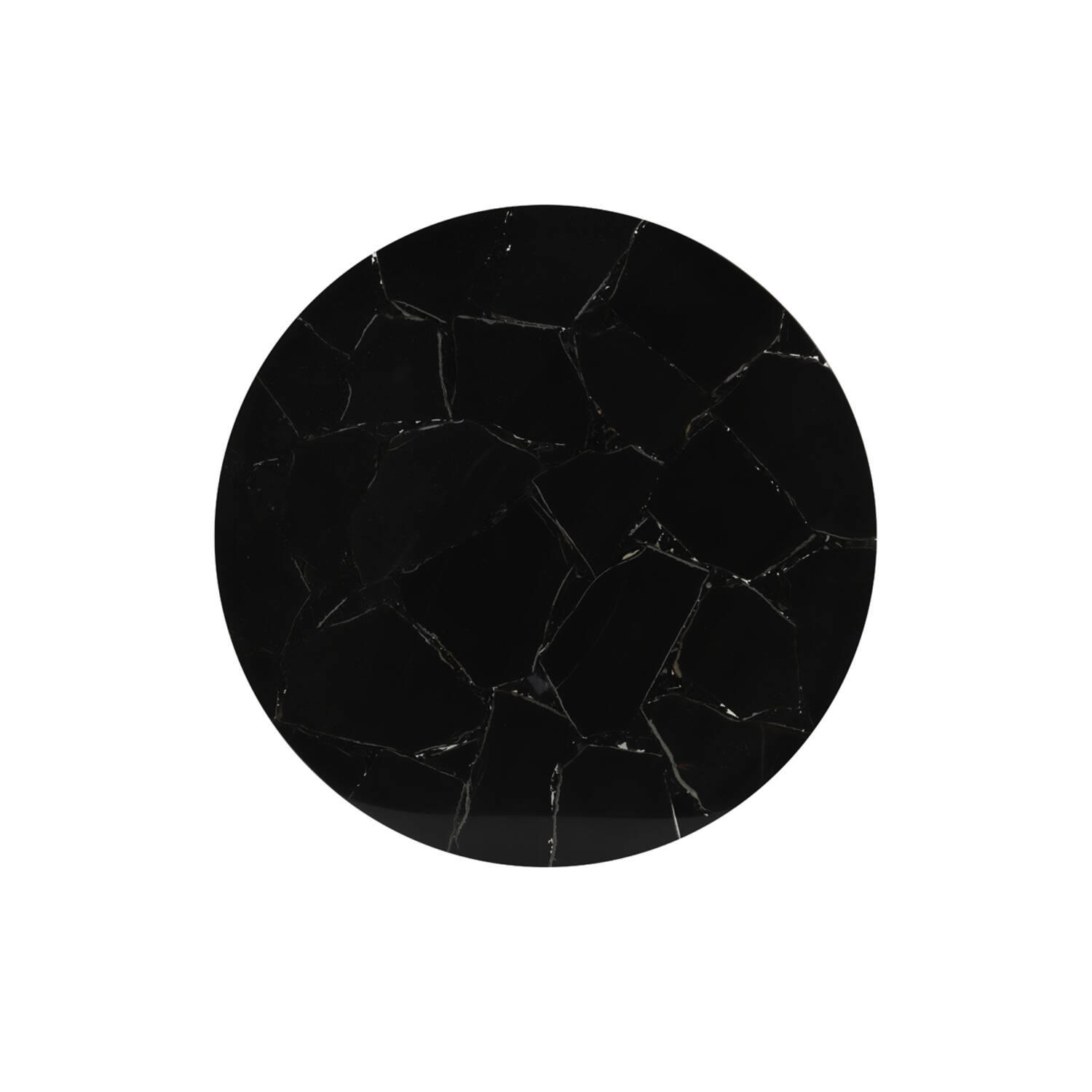 SCHALE LAYO Ø40x15 cm, Schwarz-Antik Bronze - Schwarz, Stein (40/15/40cm) - Light & Living