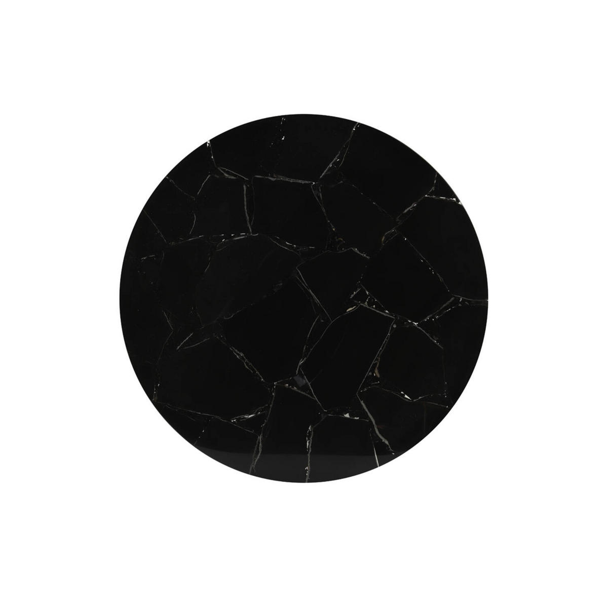 SCHALE LAYO Ø40x15 cm, Schwarz-Antik Bronze - Schwarz, Stein (40/15/40cm) - Light & Living