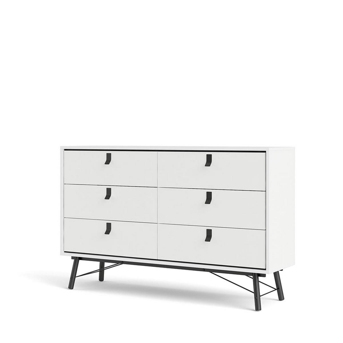 KOMMODE Rye Weiß 150/40/95 cm - Weiß, Holzwerkstoff/Metall (150/95/40cm) - ebuy24