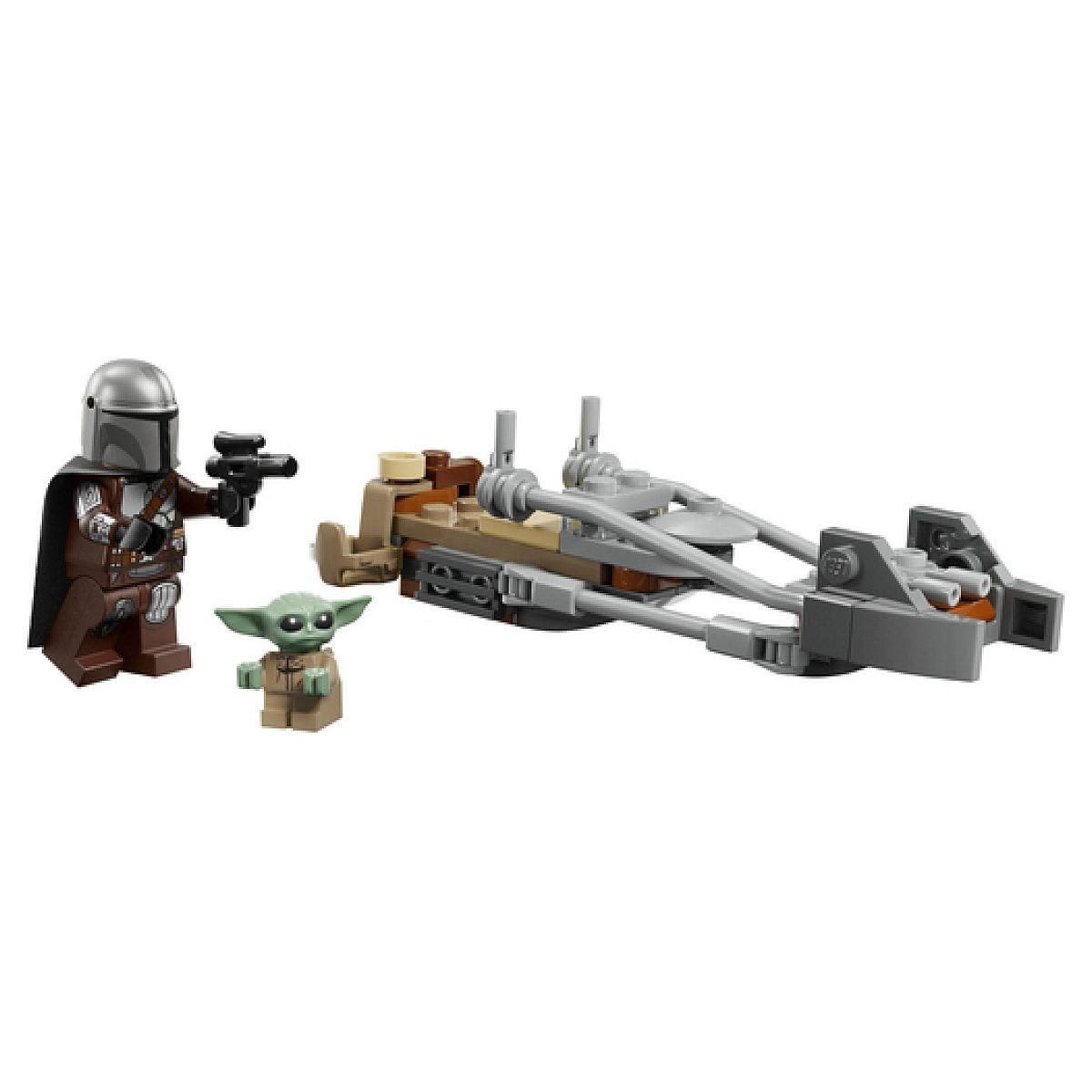 KLEMMBAUSTEINE The Mandalorian und Grogu Speeder Bike Star Wars - Rot, Kunststoff (12.2/4.6/14.1cm) - Lego