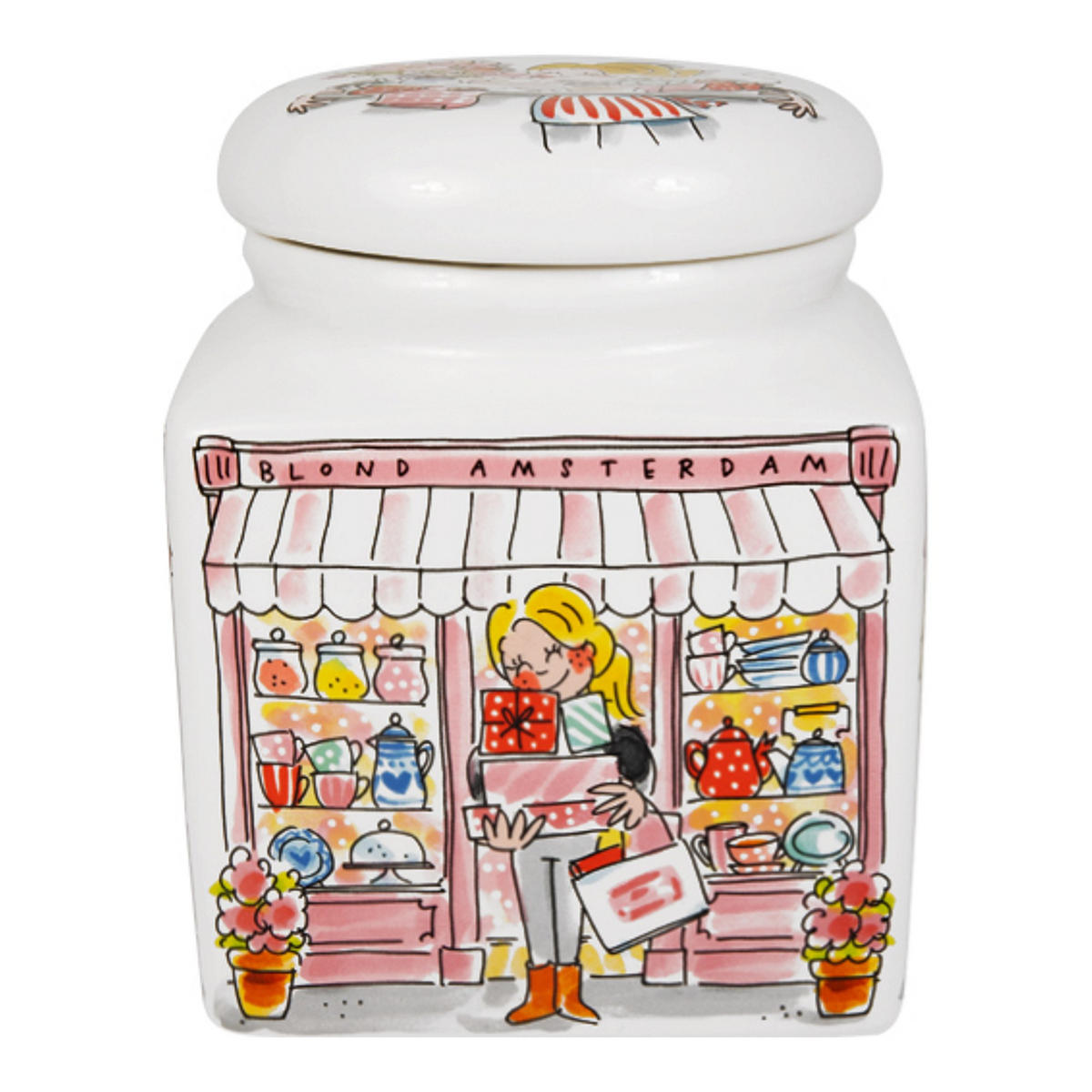 VORRATSDOSE Blond Geburtstag - Menü & Erinnerungen in Bunt - 20cm - Multicolor, Keramik (16/20/16cm) - Blond Amsterdam