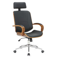 BÜROSTUHL Daytona, Walnuss/Schwarz - Schwarz, Textil/Metall (70/125/70cm) - TPFLiving