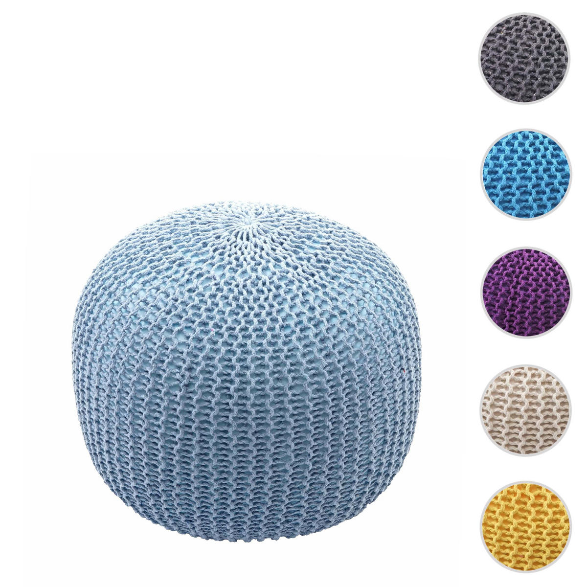 POUF Blau - Blau, Textil (50/40/50cm) - MCW