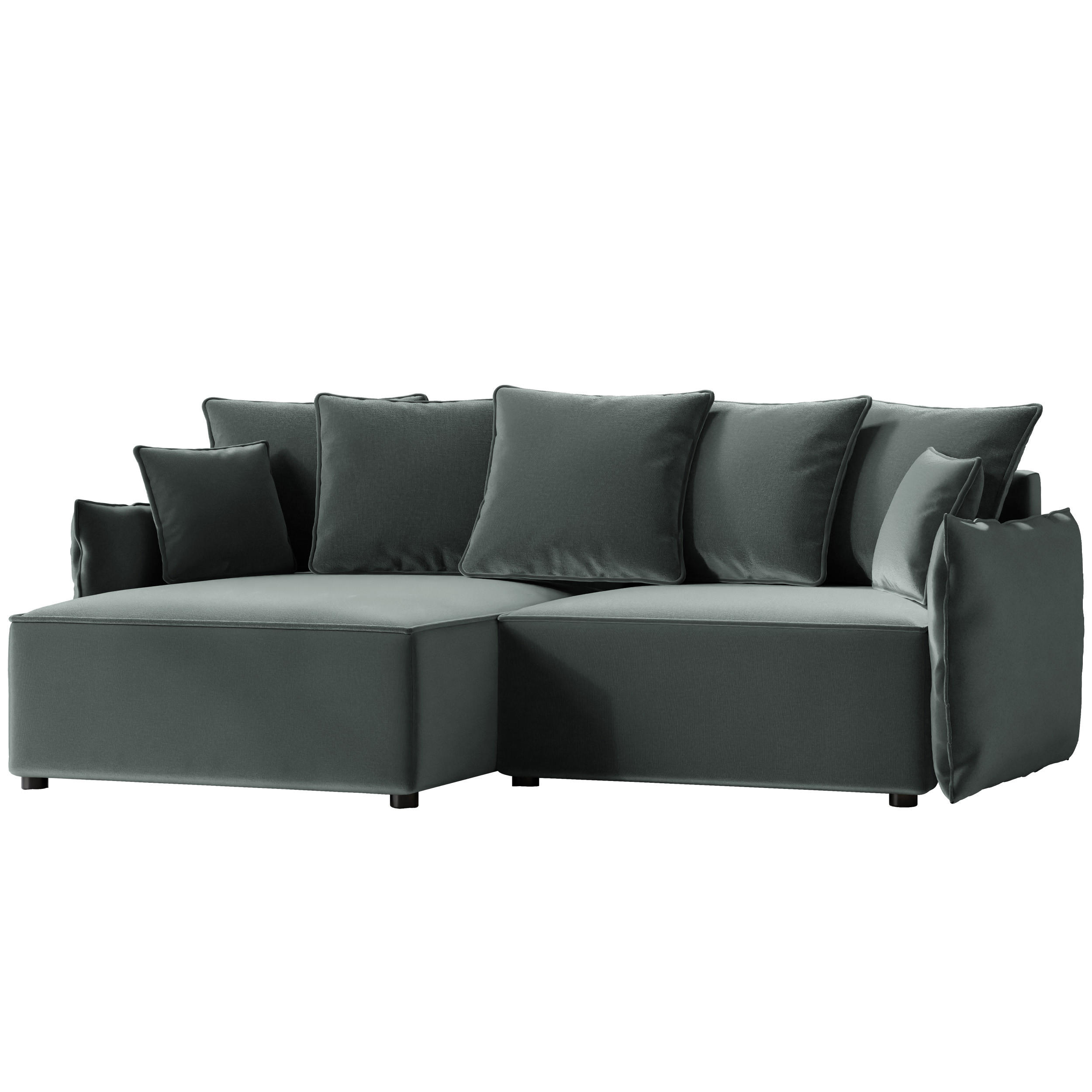 ECKSOFA LEON mit Schlaffunktion und Bettkasten Grün - Grün, Holzwerkstoff/Kunststoff (250/90cm) - Idohome