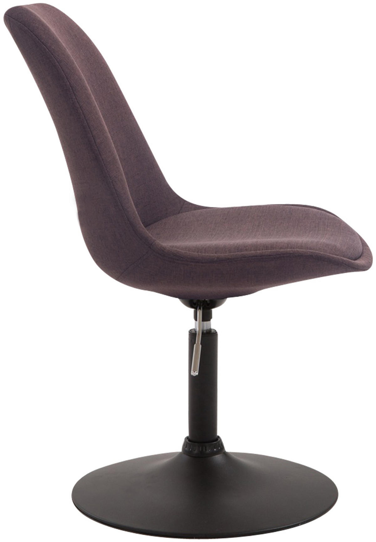 DREHSTUHL Stoff braun - Schwarz/Braun, Textil/Metall (48/76/57cm) - CLP