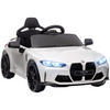 KINDER Elektroauto, Sound & Licht, für 3-5 Jahre, Weiß - Weiß, Kunststoff/Metall (108/69.5/51cm) - AIYAPLAY